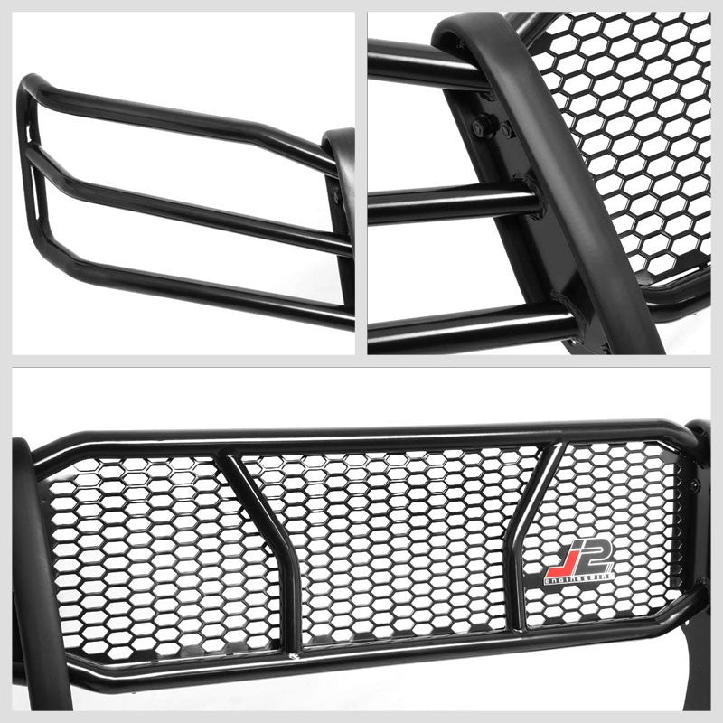J2 Black Mild Steel Frame Full Front Grille Guard For 04-15 Nissan Titan 5.6L