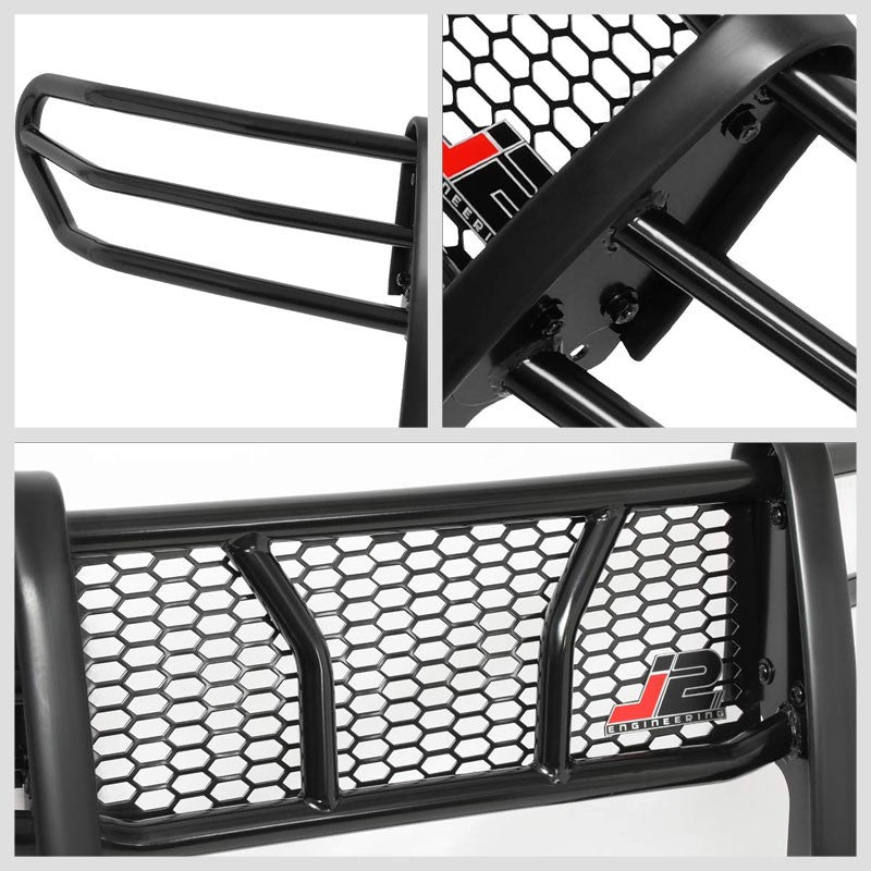 J2 Black Mild Steel Full Front Grille Guard For 07-14 Toyota FJ Cruiser 4.0L V6