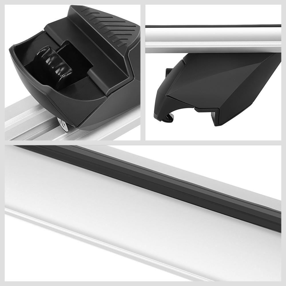 J2 32"-49" Adjustable Silver Universal Top Roof Rack Cross Bar Raise Rail J2-RR-120-WH