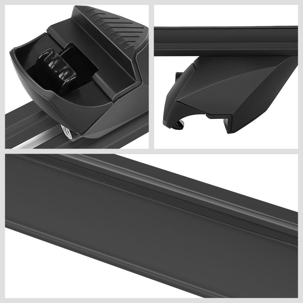 J2 38"-55" Adjustable Black Universal Top Roof Rack Cross Bar Raise Rail J2-RR-135-BK