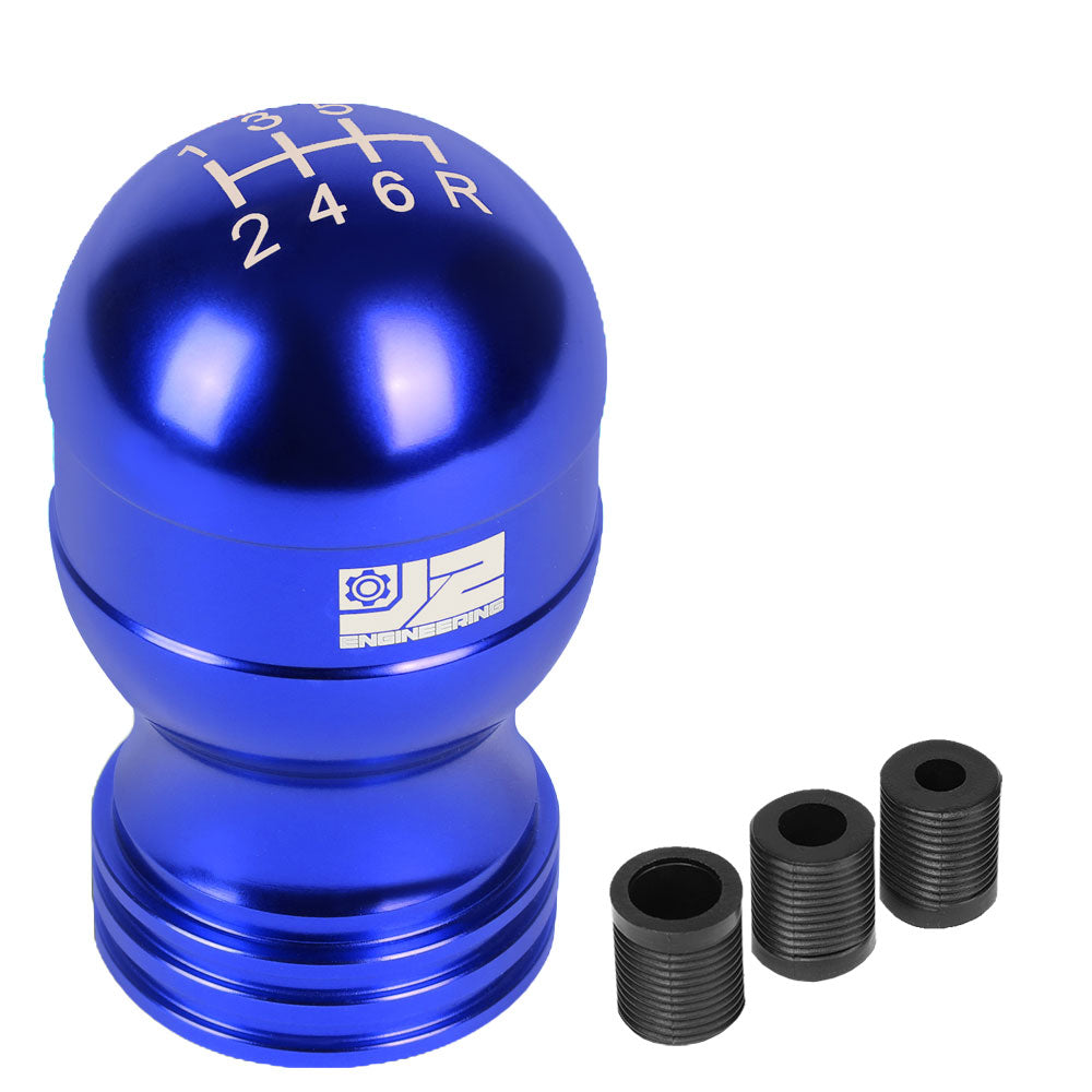 J2-SK-001-BL J2 Blue (Teardrop Shape) For 6-Speed Manual Shift Knob (M8/M10/M12 Adapter)