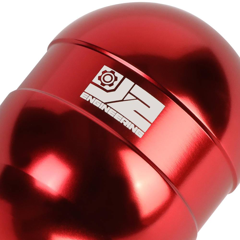 J2-SK-001-RD J2 Red (Teardrop Shape) For 6-Speed Manual Shift Knob (M8/M10/M12 Adapter)