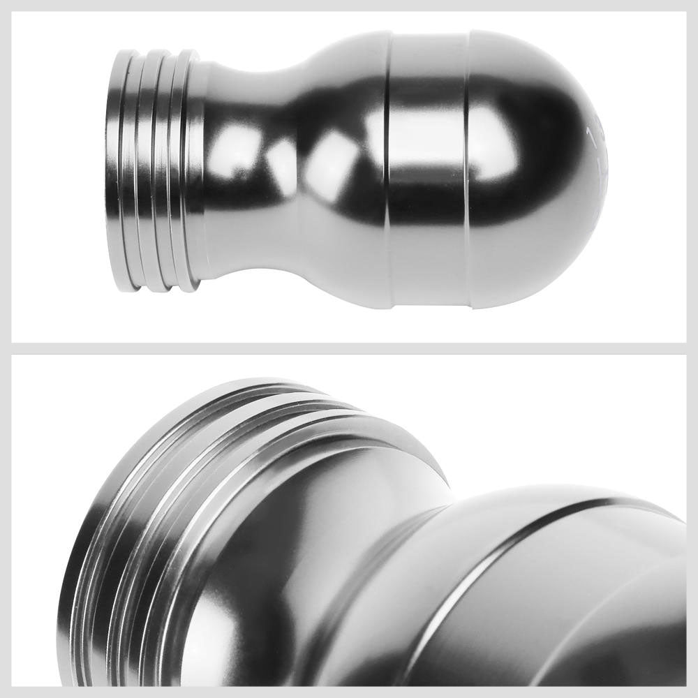 J2-SK-001-SL J2 Silver (Teardrop Shape) For 6-Speed Manual Shift Knob (M8/M10/M12 Adapter)
