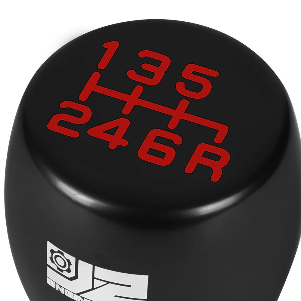 J2-SK-002-BK J2 Black (Flat Top Teardrop) For 6-Speed Manual Shift Knob (M8/M10/M12 Adapter)