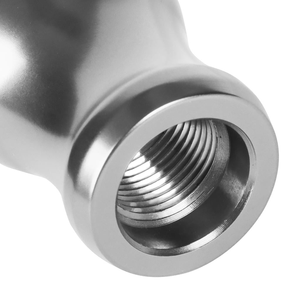 J2-SK-002-SL J2 Silver (Flat Top Teardrop) For 6-Speed Manual Shift Knob (M8/M10/M12 Adapter)