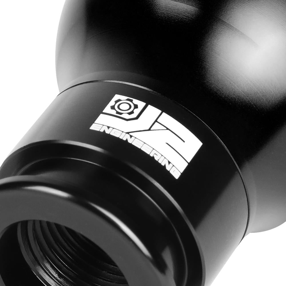J2-SK-003-BK J2 Black (Teardrop Shape Design) For 6-Speed MT Shift Knob (M8/M10/M12 Adapter)