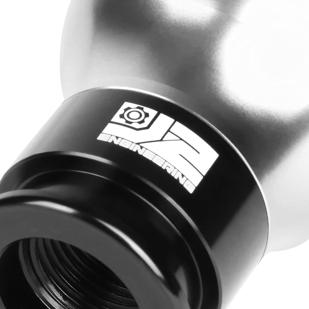 J2-SK-003-SL J2 Silver (Teardrop Shape Design) For 6-Speed MT Shift Knob (M8/M10/M12 Adapter)