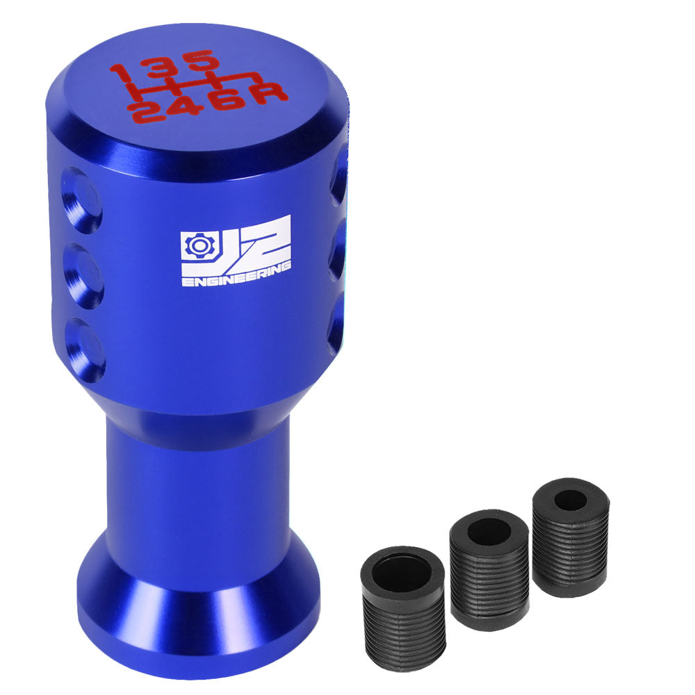 J2-SK-004-BL J2 Blue (Goblet Style) For 6-Speed Manual Shift Knob (M8/M10/M12 Adapter)