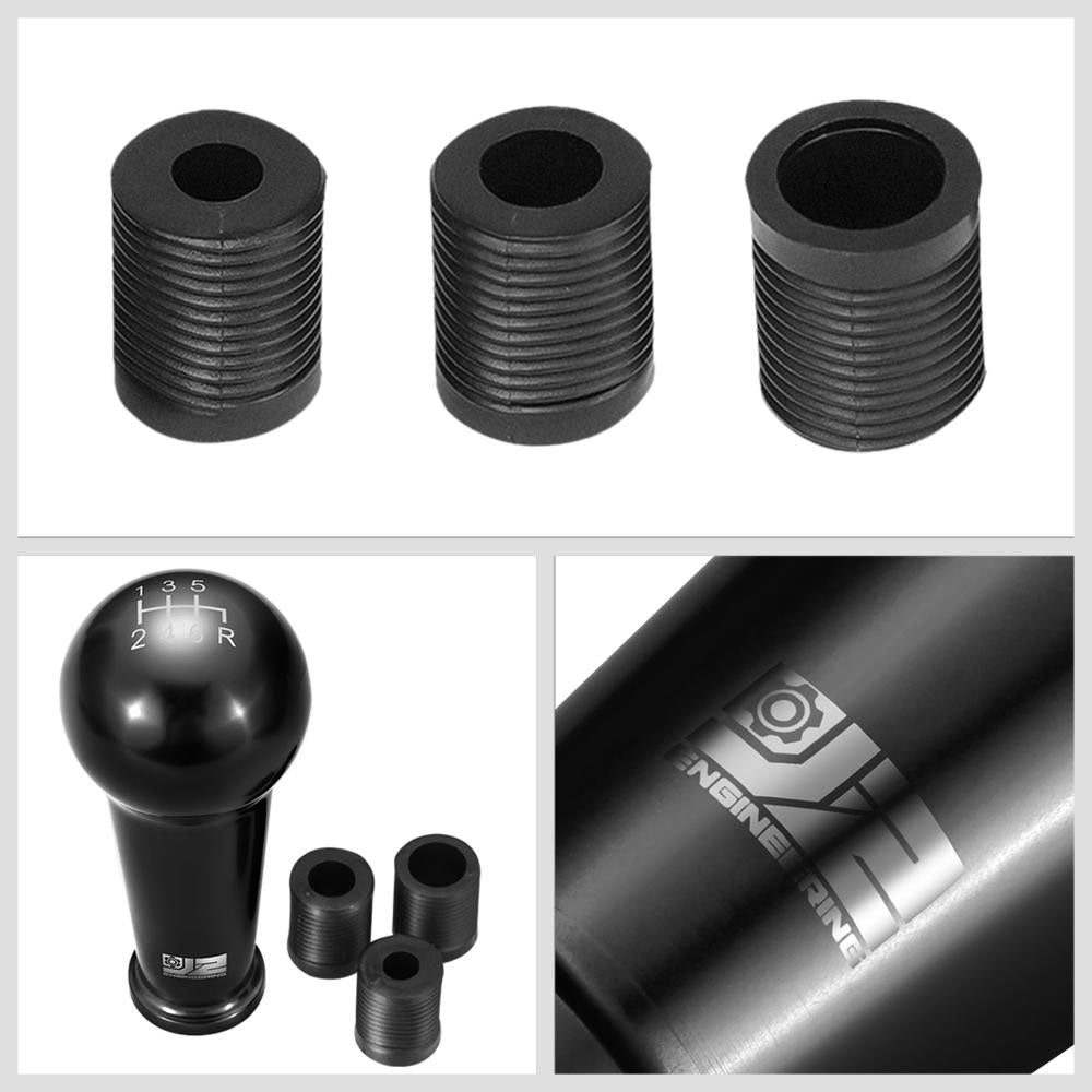 J2-SK-005-BK J2 Black (Ball Teardrop Style) For 6-Speed MT Shift Knob (M8/M10/M12 Adapter)