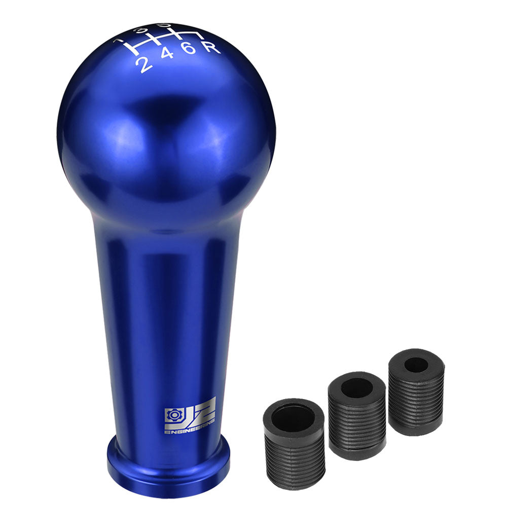 J2-SK-005-BL J2 Blue (Ball Teardrop Style) For 6-Speed Manual Shift Knob (M8/M10/M12 Adapter)