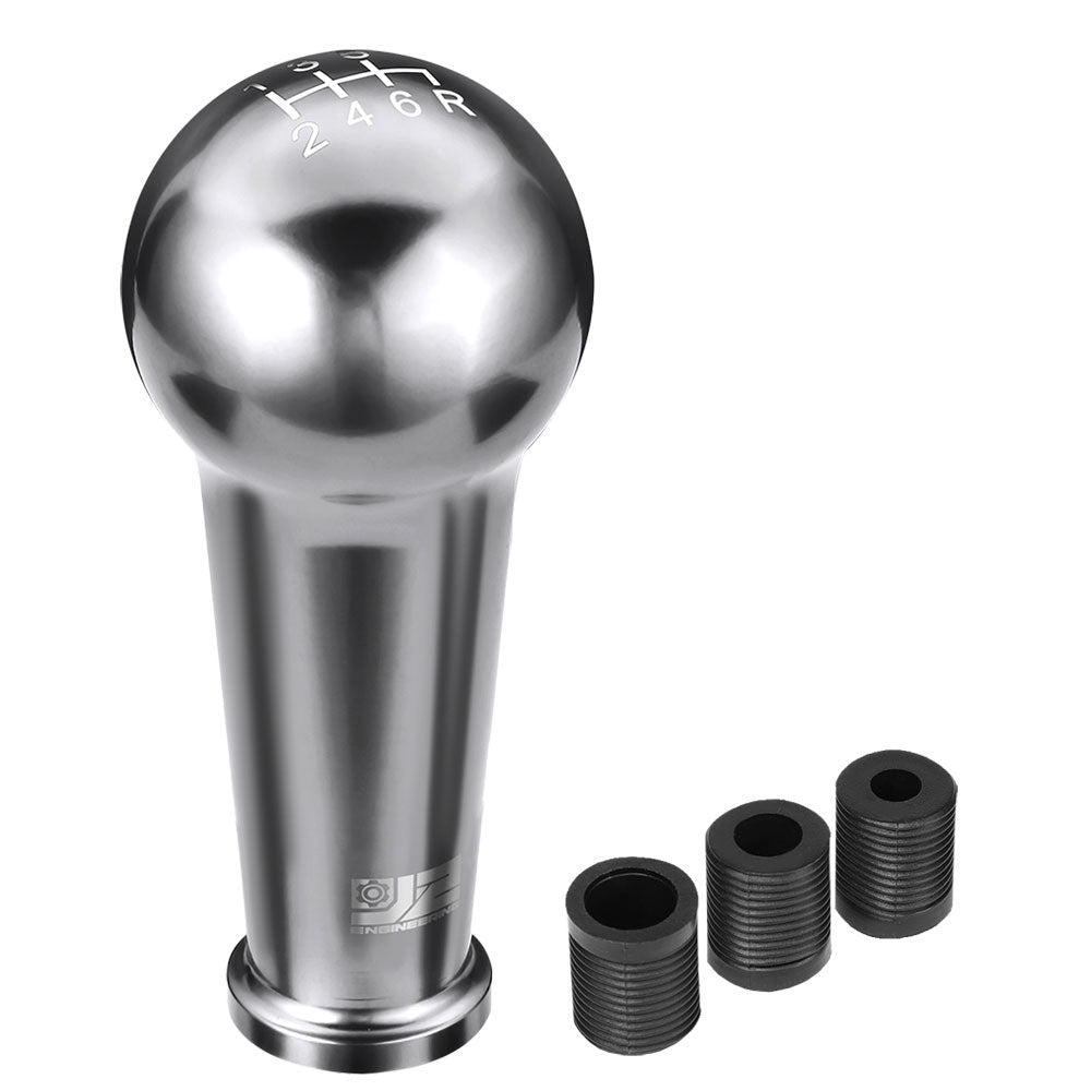 J2-SK-005-SL J2 Silver (Ball Teardrop Style) For 6-Speed MT Shift Knob (M8/M10/M12 Adapter)