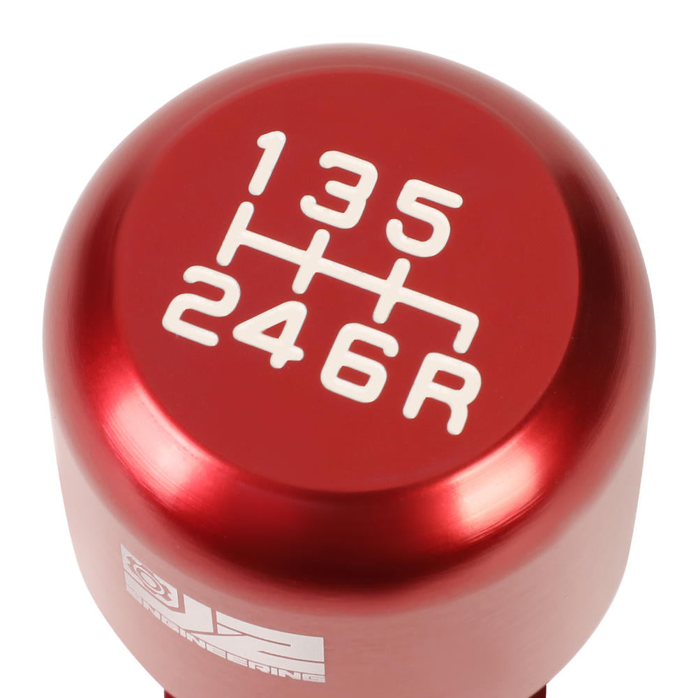 J2-SK-006-RD J2 Red (Cylindrical Wine Cup) For 6-Speed MT Shift Knob (M8/M10/M12 Adapter)