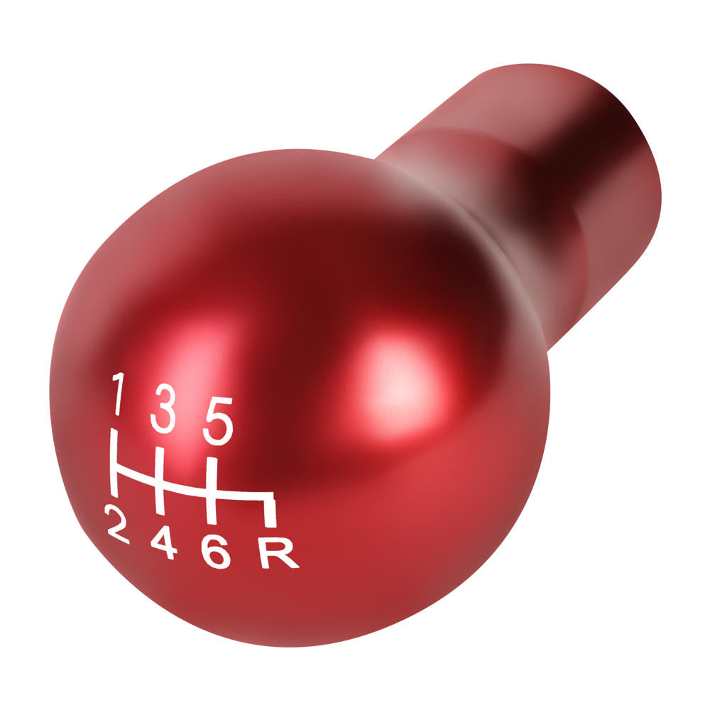 J2-SK-007-RD J2 Red (Spherical Teardrop) For 6-Speed Manual Shift Knob (M8/M10/M12 Adapter)