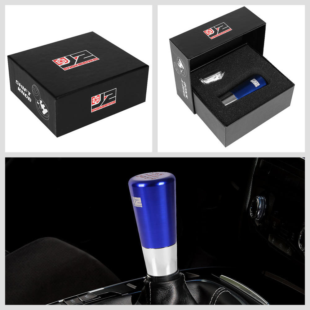 J2-SK-009-BL J2 Blue (Tapered Cylindrical) For 6-Speed MT Shift Knob (M8/M10/M12 Adapter)
