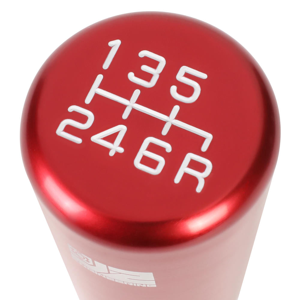 J2-SK-009-RD J2 Red (Tapered Cylindrical) For 6-Speed MT Shift Knob (M8/M10/M12 Adapter)
