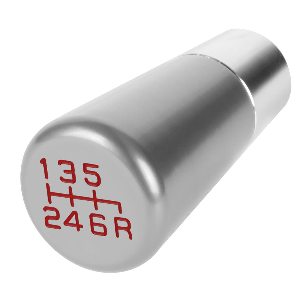 J2-SK-009-SL J2 Silver (Tapered Cylindrical) For 6-Speed MT Shift Knob (M8/M10/M12 Adapter)