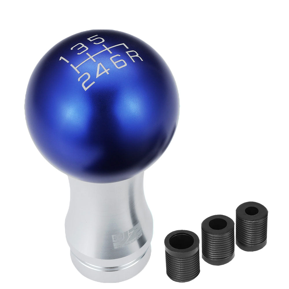J2-SK-010-BL J2 Blue (Ball Teardrop 2-Piece) For 6-Speed MT Shift Knob (M8/M10/M12 Adapter)