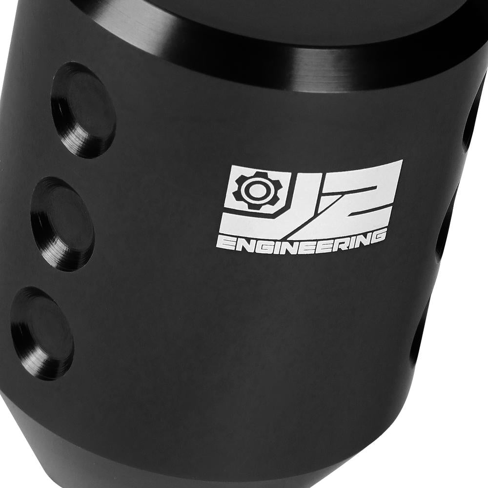J2-SK-011-BK J2 Black Cylindrical Recessed Hole Indents For 6-Speed MT Shift Knob (3 Adapter)