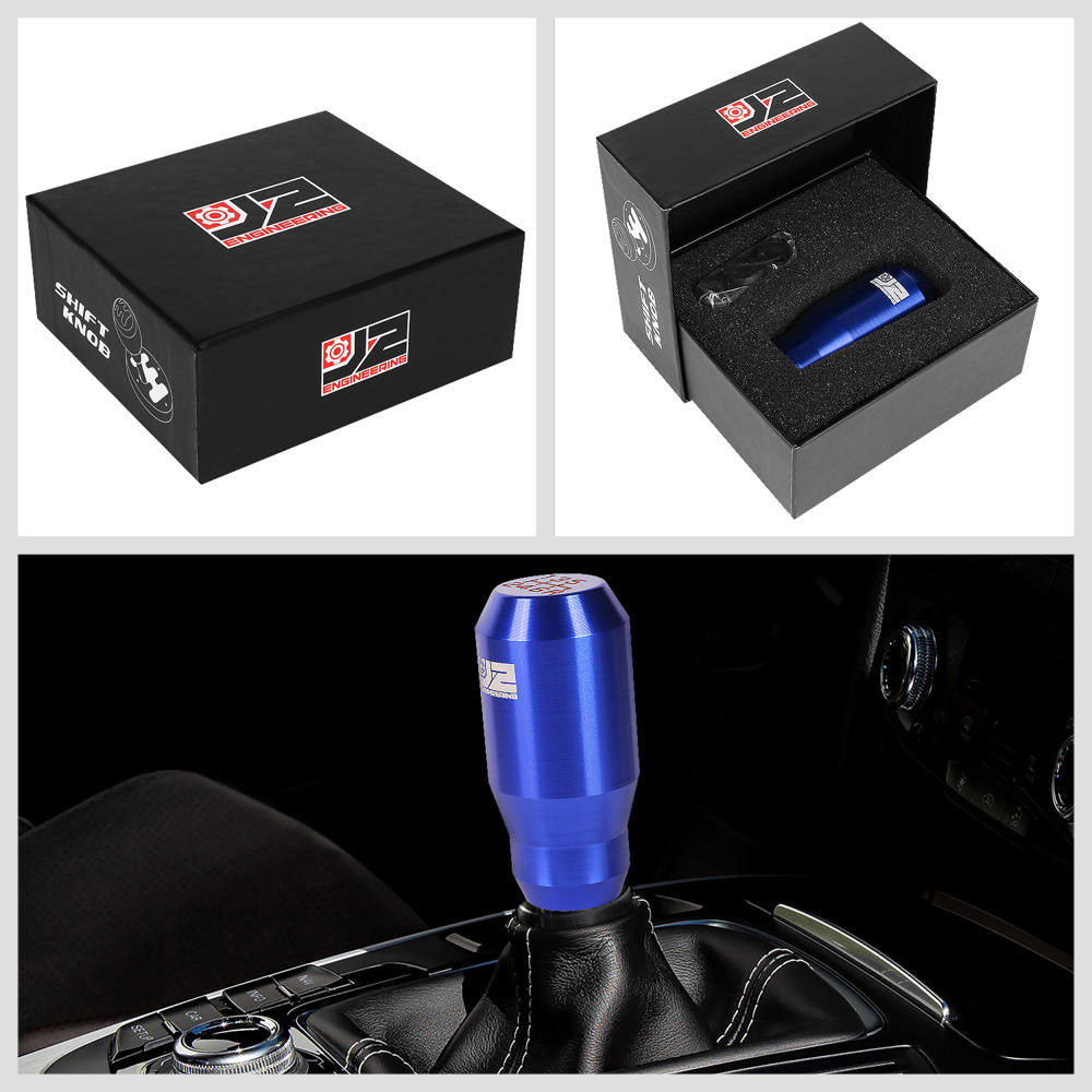 J2-SK-012-BL J2 Blue (Cylindrical Tapered Top/Bottom) For 6-Speed MT Shift Knob (3 Adapter)