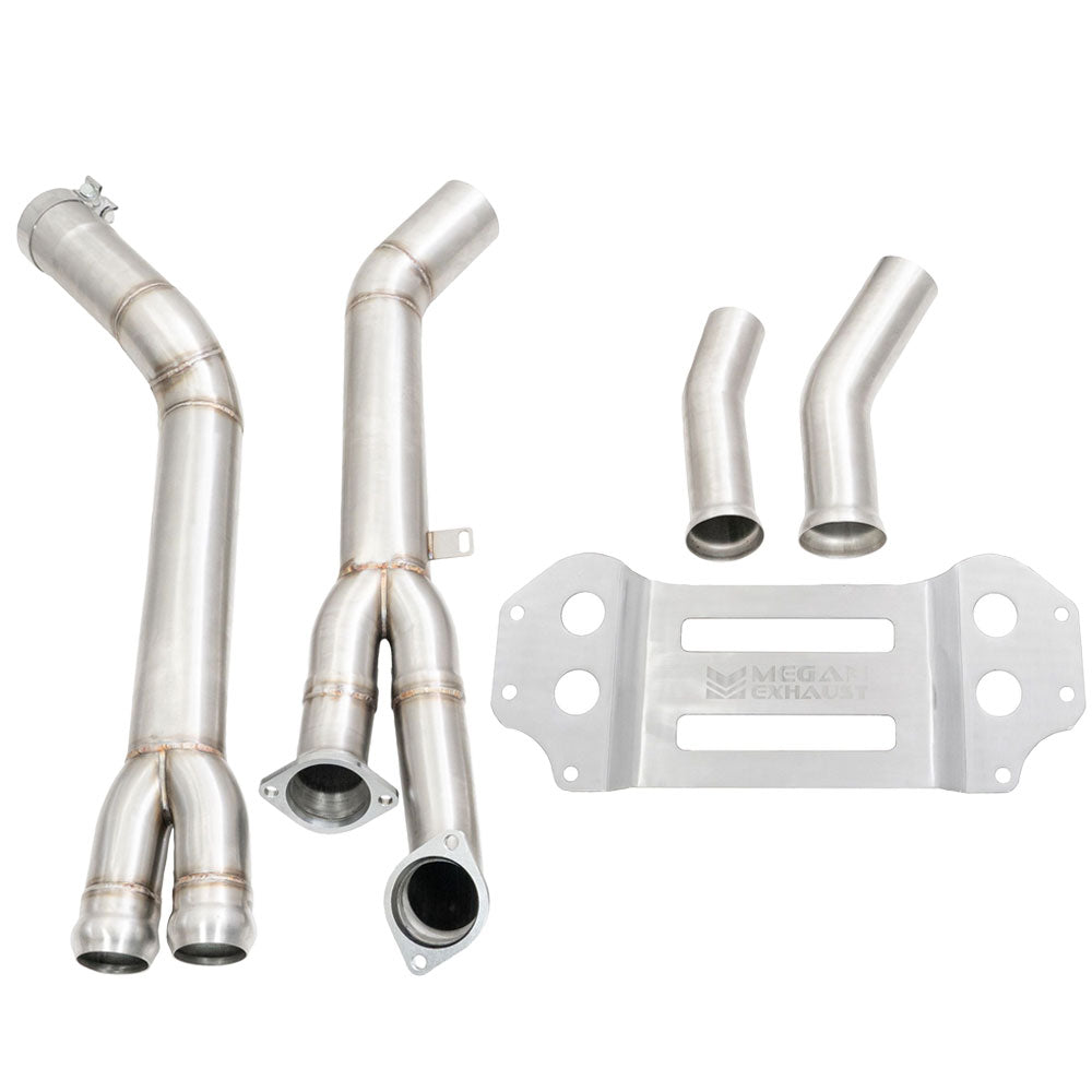 LW-MIDPIPE-BG87 Megan Cut-N-Clamp On Stainless Steel Mid Pipe Exhaust For 23+ BMW M2 (G87)