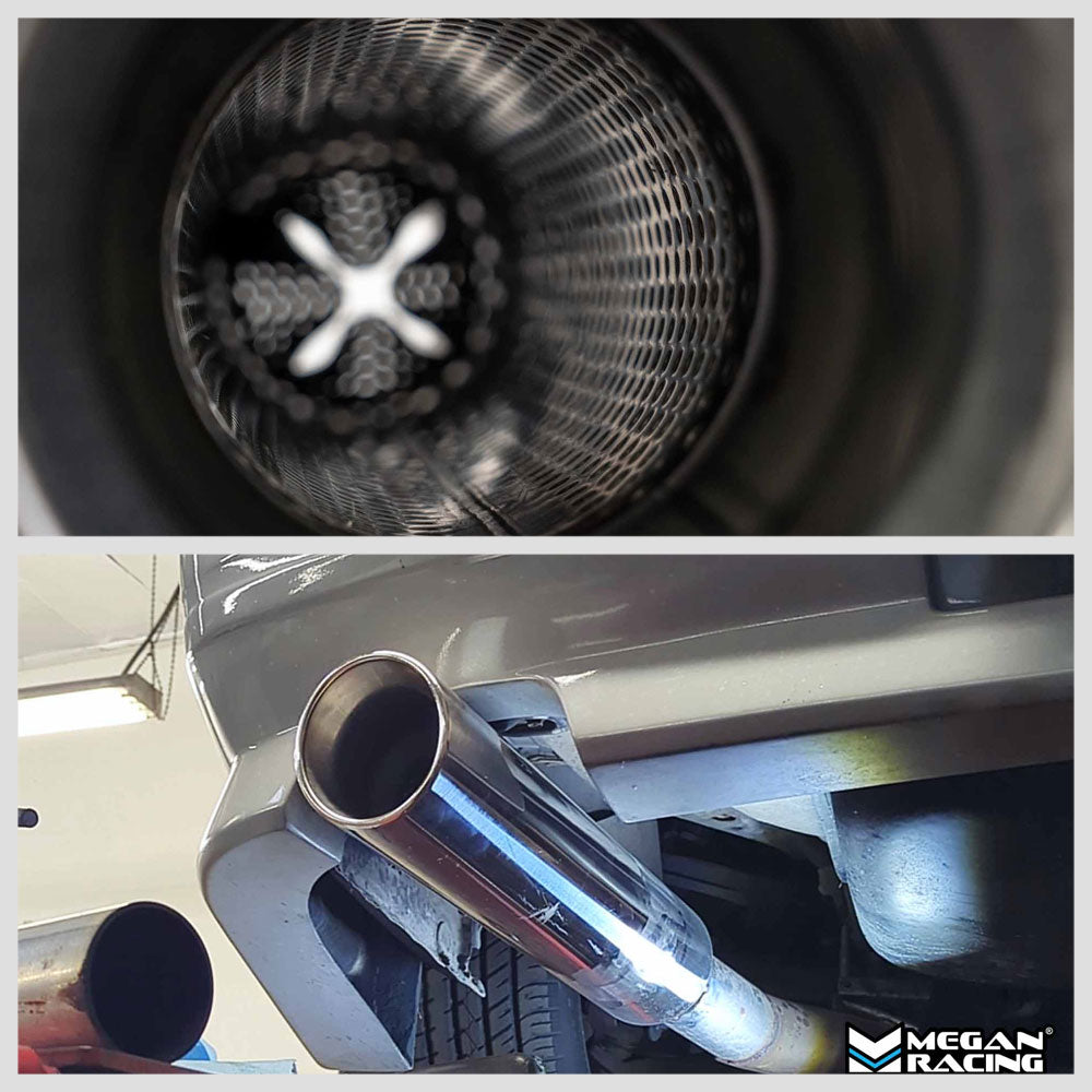 LWT-UT-S4-V3 Megan 2.5"-4" VIP Exhaust Blast Tube Muffler Tip (Single Polish Angled Tip)