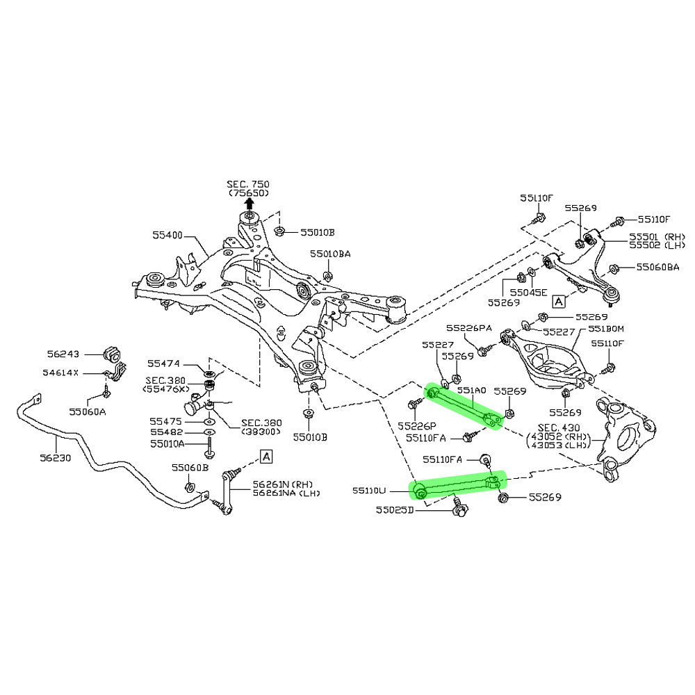 Manzo Rear Camber Kit Arm / Traction RodFor M2-028 M2-029