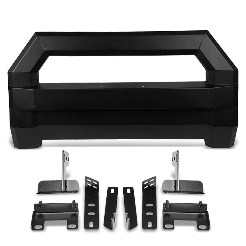 Black Square Front Bull Bar Grill Guard+License Bracket For 09-18 Dodge Ram 1500