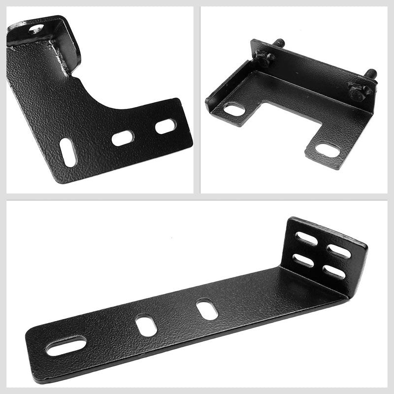 Black Square Front Bull Bar Grill Guard+License Bracket For 09-18 Dodge Ram 1500