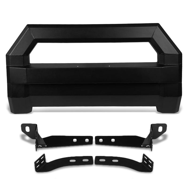 Black Square Front Bull Bar Grill Guard+License Bracket For 16-18 Toyota Tacoma