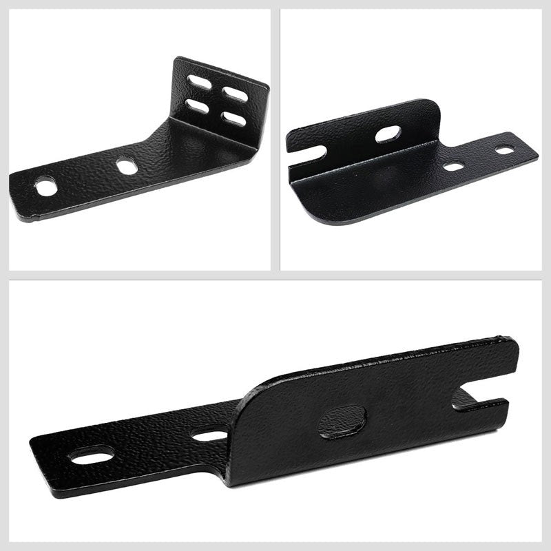 Square Textured Bull Bar Grill Guard+License Bracket+LED Bar For 04-18 F-150