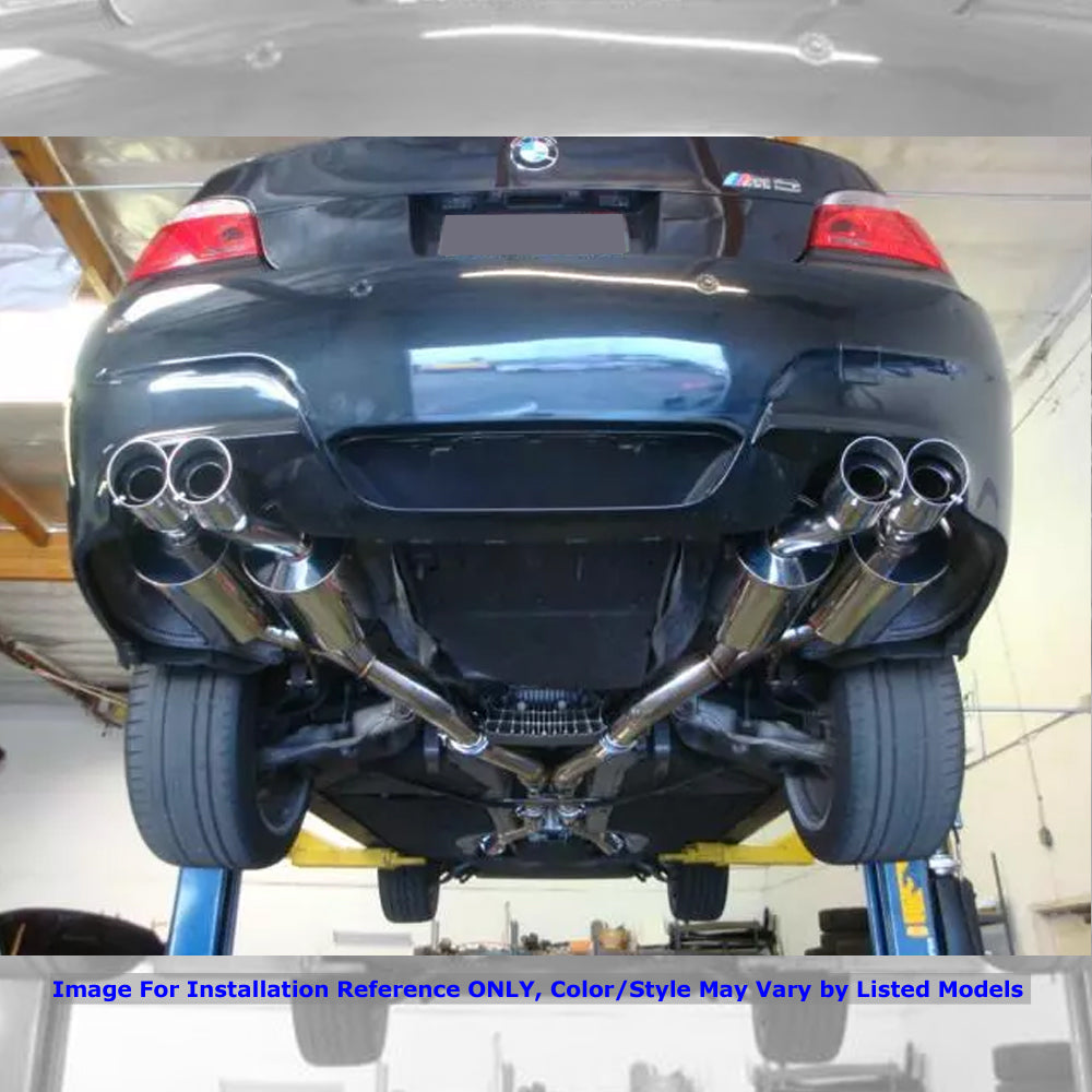 Megan ABE Exhaust System 3.5" Quad Burnt Roll Tip w/Tube for 05-10 BMW M5 E60