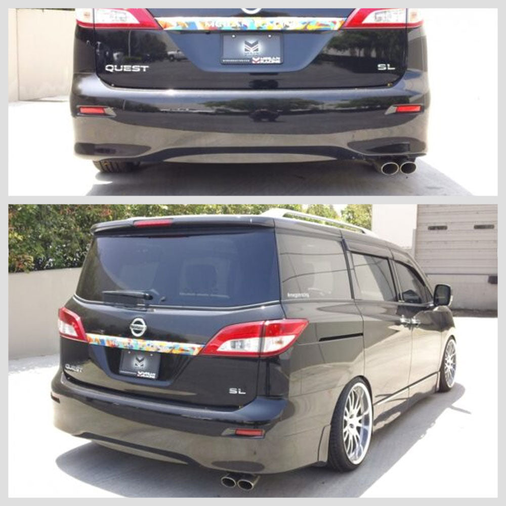 MR-CBS-NQ12-VO Megan Type-2 Catback Exhaust System Burnt Rolled Tips For 11-17 Nissan Quest