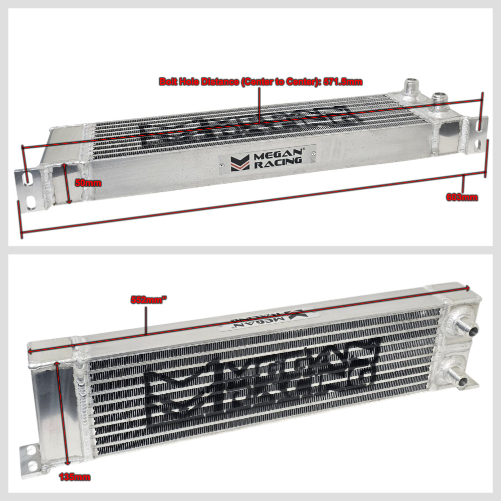 Megan Racing Universal RX-Series Front 8-Row Twin Pass Oil Cooler MR-OC-URX