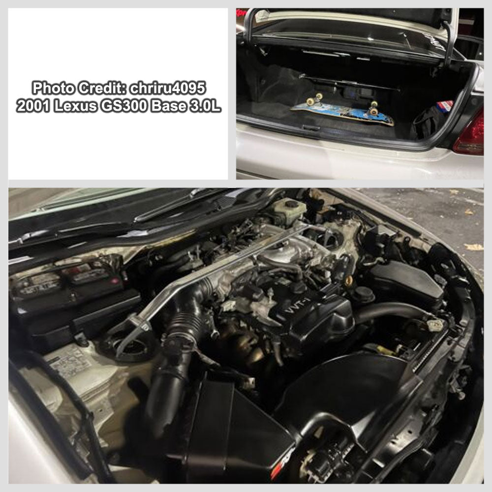 Megan Front Upper/Rear Polish Upper Strut Bar Tower Brace For 98-05 Lexus GS300 GS400 GS430 (S160)