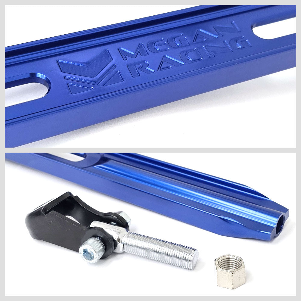 Megan Blue (2PC) Rear Upper+Rear Lower Strut Tower Brace Bar For 95-99 Eclipse