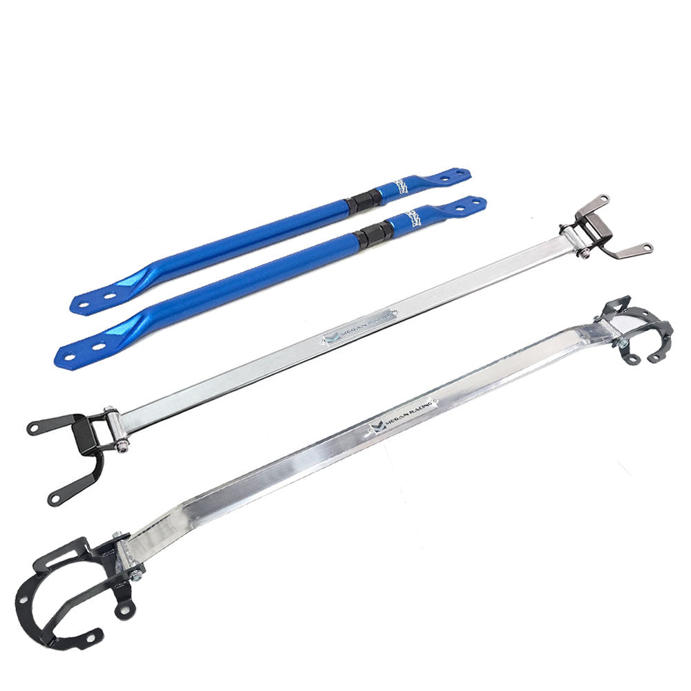 MR-SB-SFR12FU-1P+SC-06FU+SI15RU-1P-V2 Megan Front/RearUp Strut Bar+Firewall Stay Support Brace For GEN2 22+ BRZ/GR86