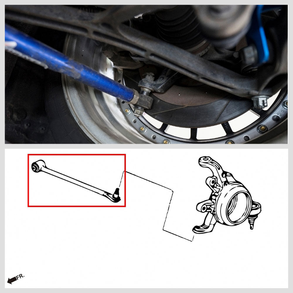 Megan Racing Blue Rear Toe Control Arm For 99-09 Honda S2000 AP1 AP2 MRS-HA-1570-02