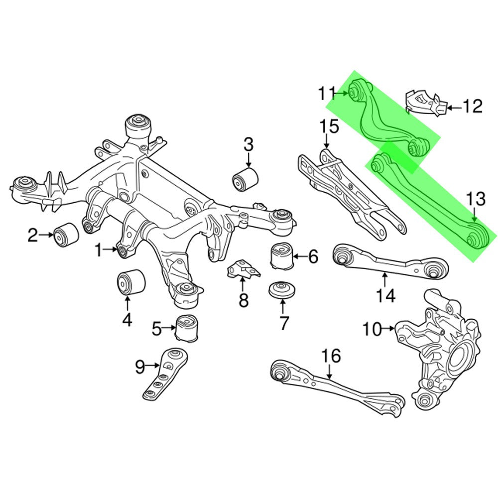 Megan Rear Upper Camber + Rear Lower Toe Arm MRS-BM-0621, MRS-BM-0670 MRS-BM-0621+0670