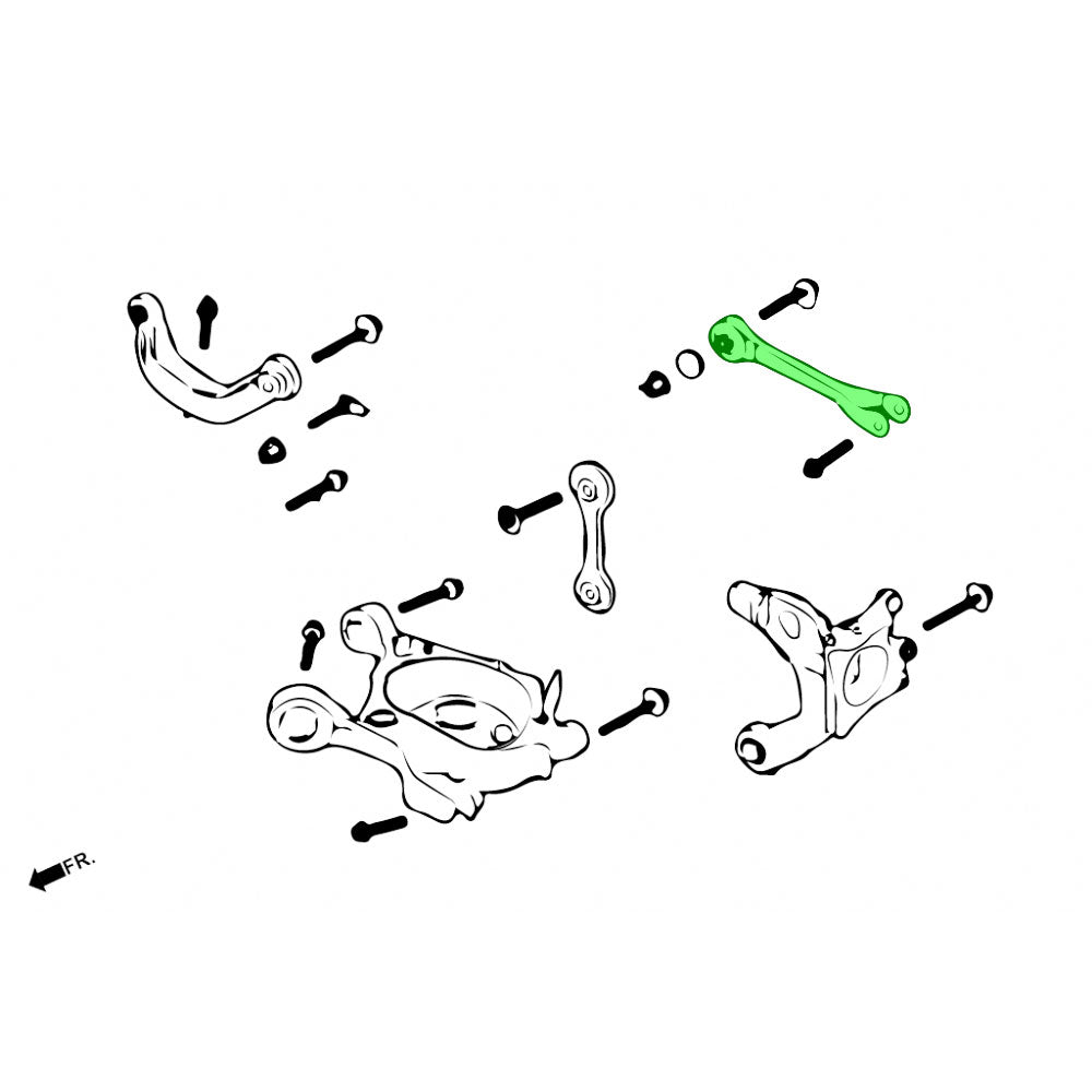 Megan Blue Adjustable Rear Toe Control Arms For 15+ Ford Mustang MRS-FD-0370 FR3Z-5K898-A, FR3Z-5K898-B