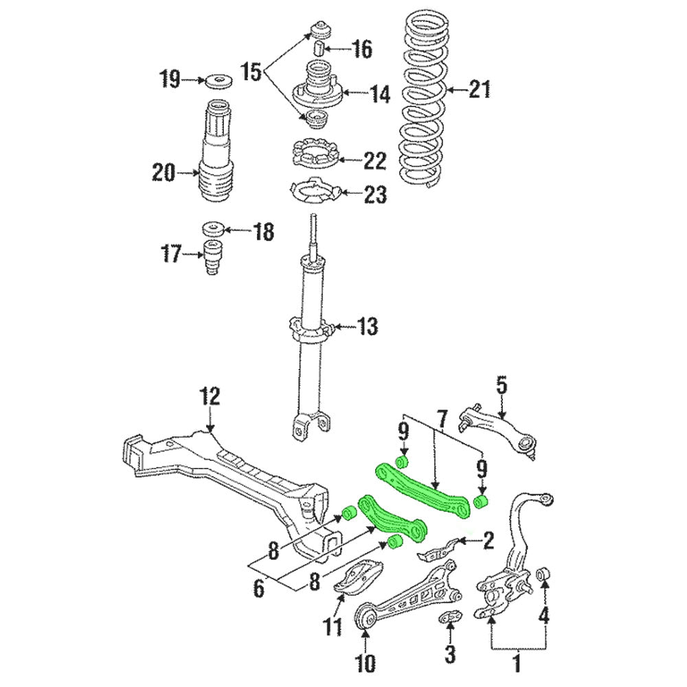 Megan Racing Blue Rear Lower Control Arm For 90-97 Honda Accord MRS-HA-0120