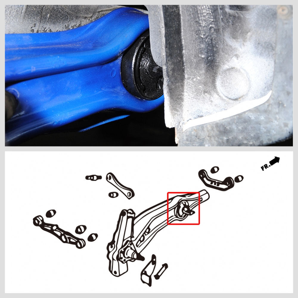 Megan Blue Steel Alloy Rear Trailing Arm Bushings MRS-HA-0300