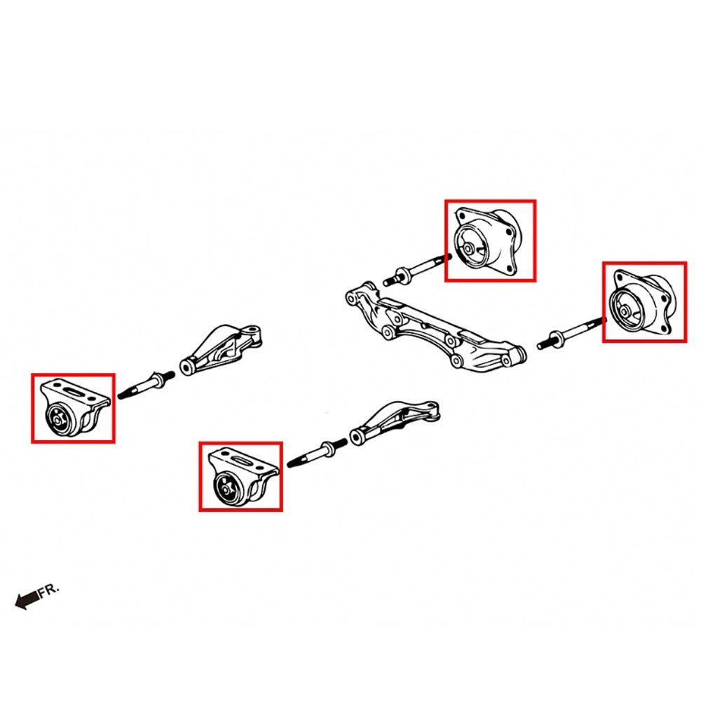Megan MRS-HA-1541 Racing Rear Reinforced Differential Mount For 99-09 Honda S2000