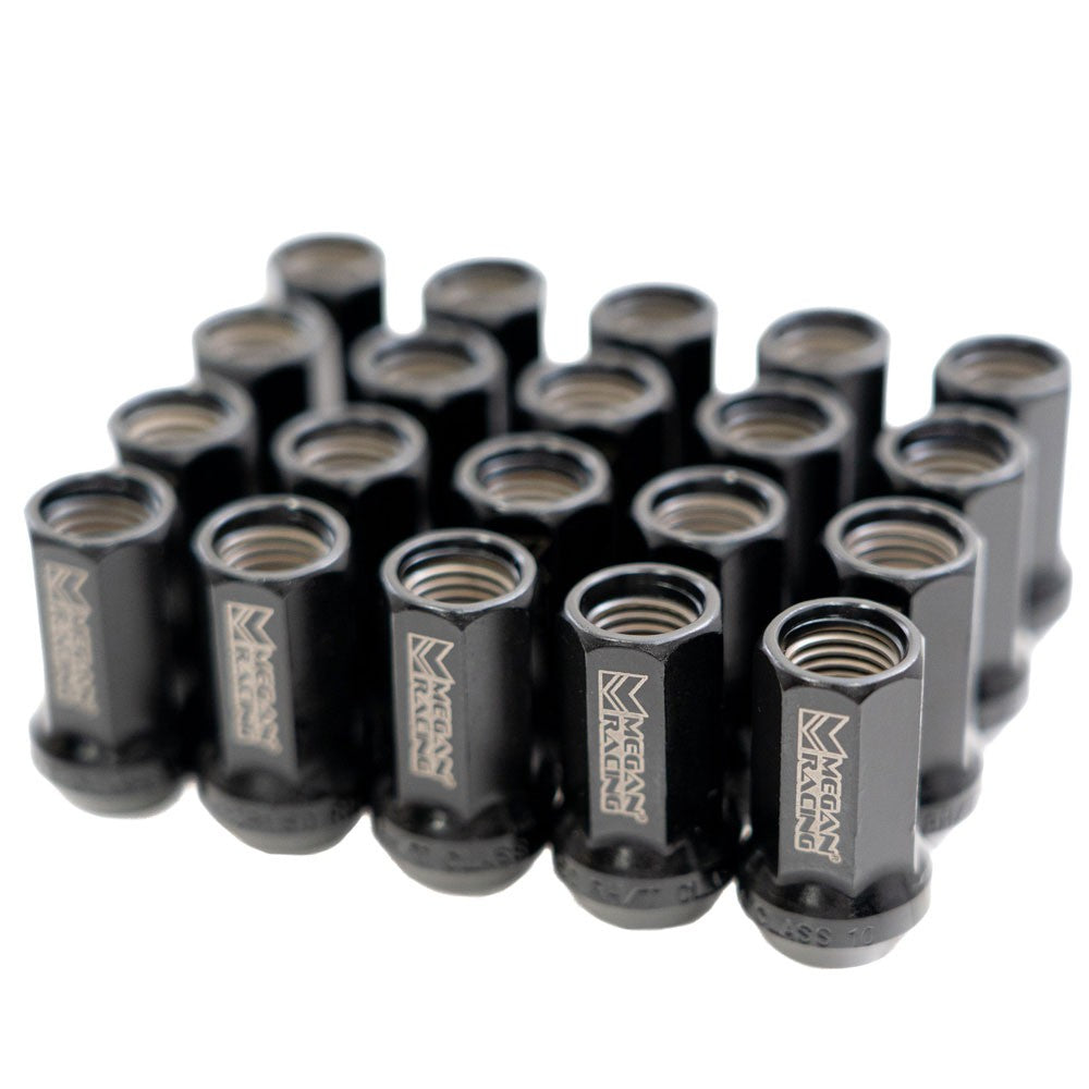 MRS-LN-7M12125-O-B Megan Black Lug Nut Conical Seat M12 x 1.25 MRS-LN-7M12125-O-B