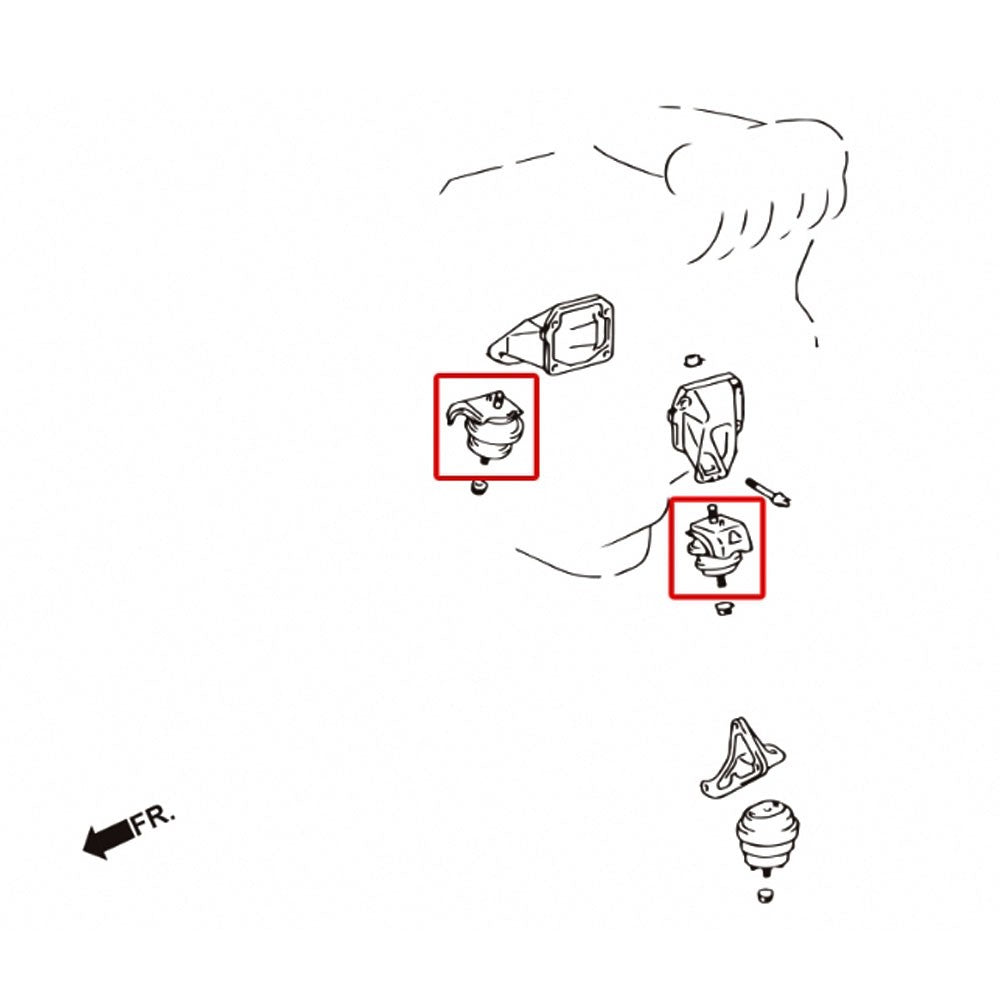 MRS-LX-0340+MRS-TY-1441 Megan Engine & Transmission Mount For 01-05 IS300 3.0L V6 2JZ-GE 5-Speed Manual