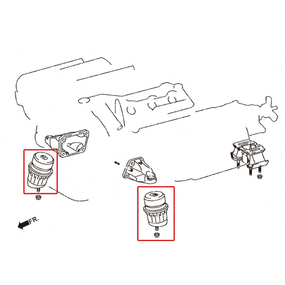 Megan Racing 2Pcs Engine Mount 06-13 Lexus IS250/IS350/07-11 GS350 MRS-LX-0341