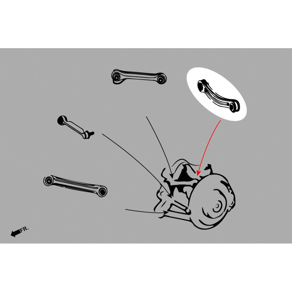 Megan Racing Blue Rear Camber Arm For 01-07 Mercedes-Benz W203 C-Class MRS-MB-0310