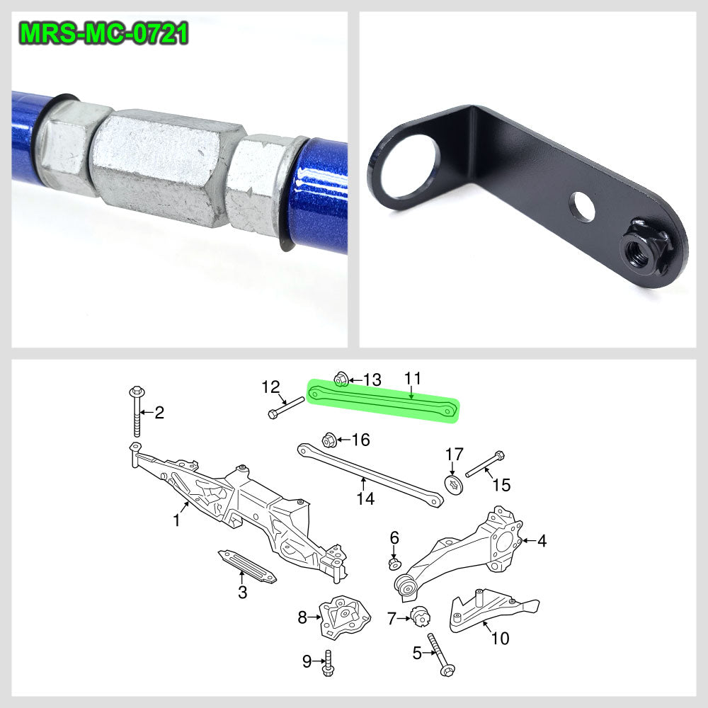 MRS-MC-0720+0721 Megan Rear Lower/Up Arm Link & Camber Kit For 2-Series X1 X2 Cooper Countryman