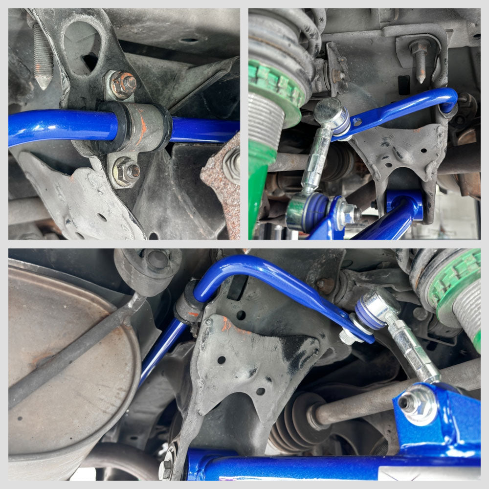 MRS-MZ-0791 Megan Blue Rear 15mm Sway Bar+Bushing For 90-97 / 98-05 Mazda MX-5 Miata NA NB