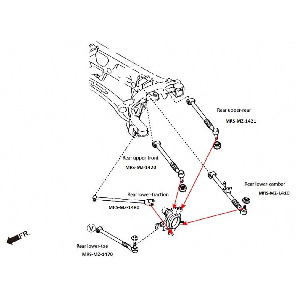 Megan Racing Rear Tailing Arm For 04-11 Mazda RX-8 MRS-MZ-1420