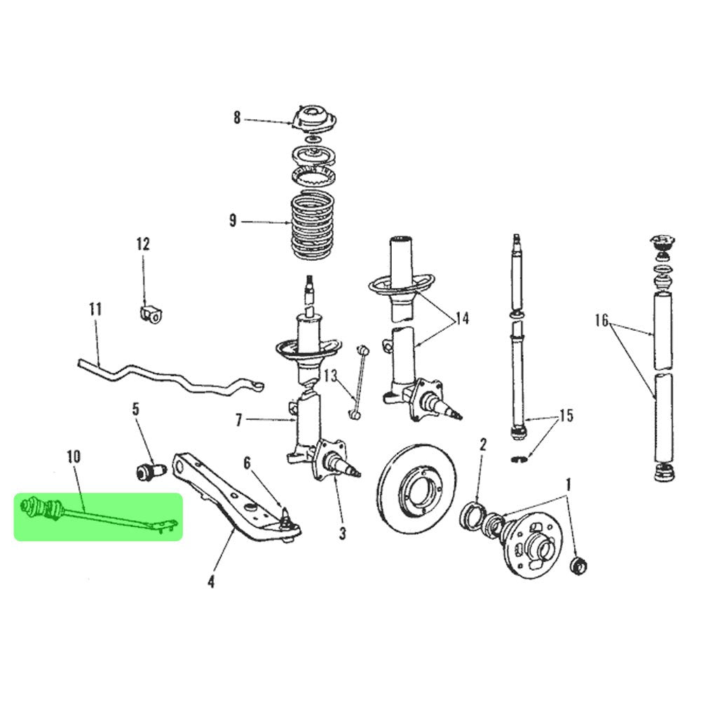 Megan Front Tension Rod/Rear Stabilizer Link+Lateral Rod MRS-TY-0631, MRS-TY-0680, MRS-TY-0681